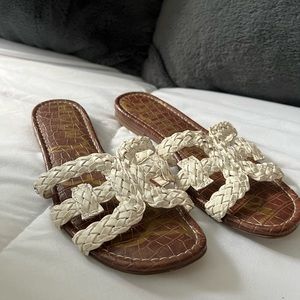 Sam Edelman white woven sandals